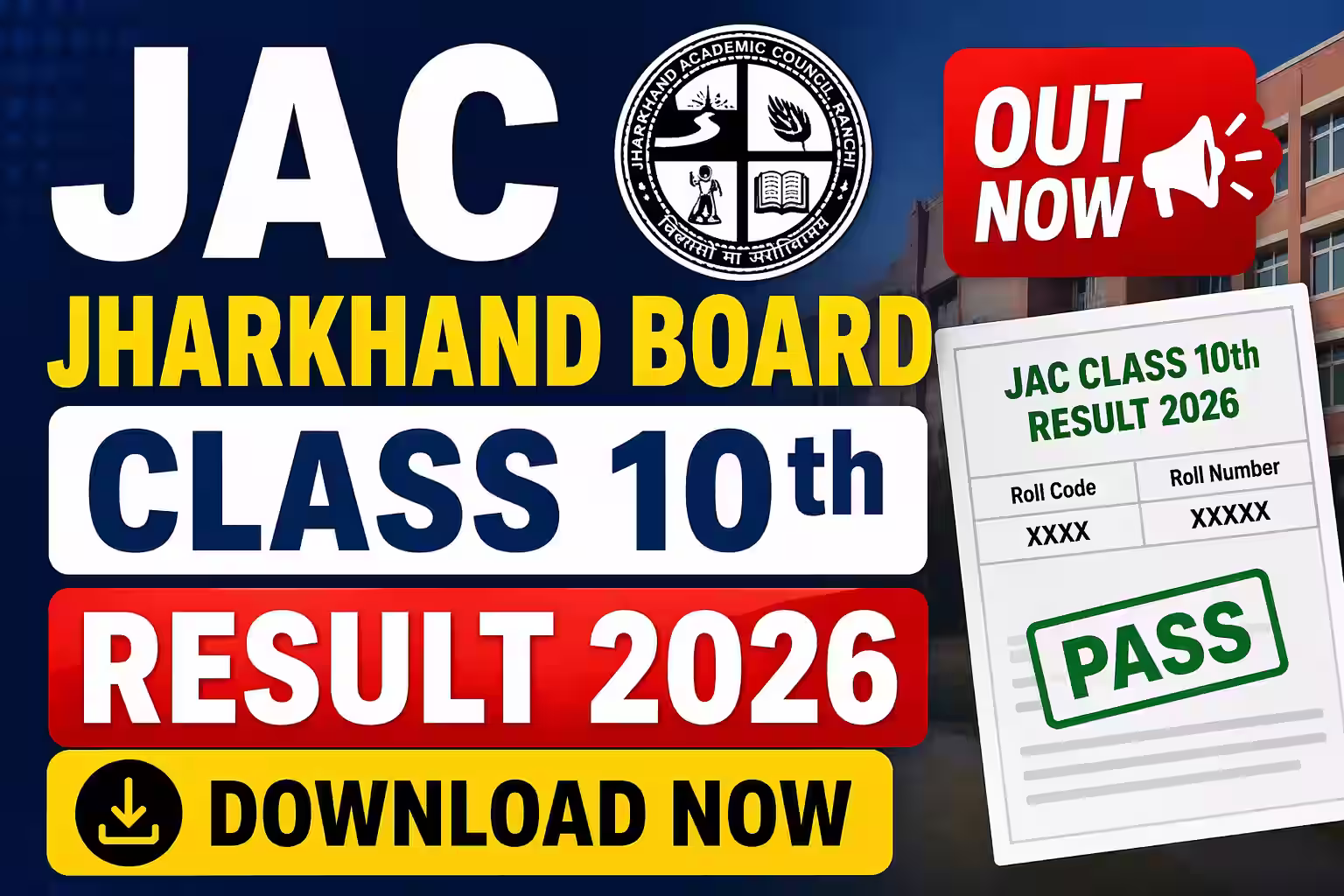 JAC Jharkhand Board Class 10th Result 2026 Download (OUT)