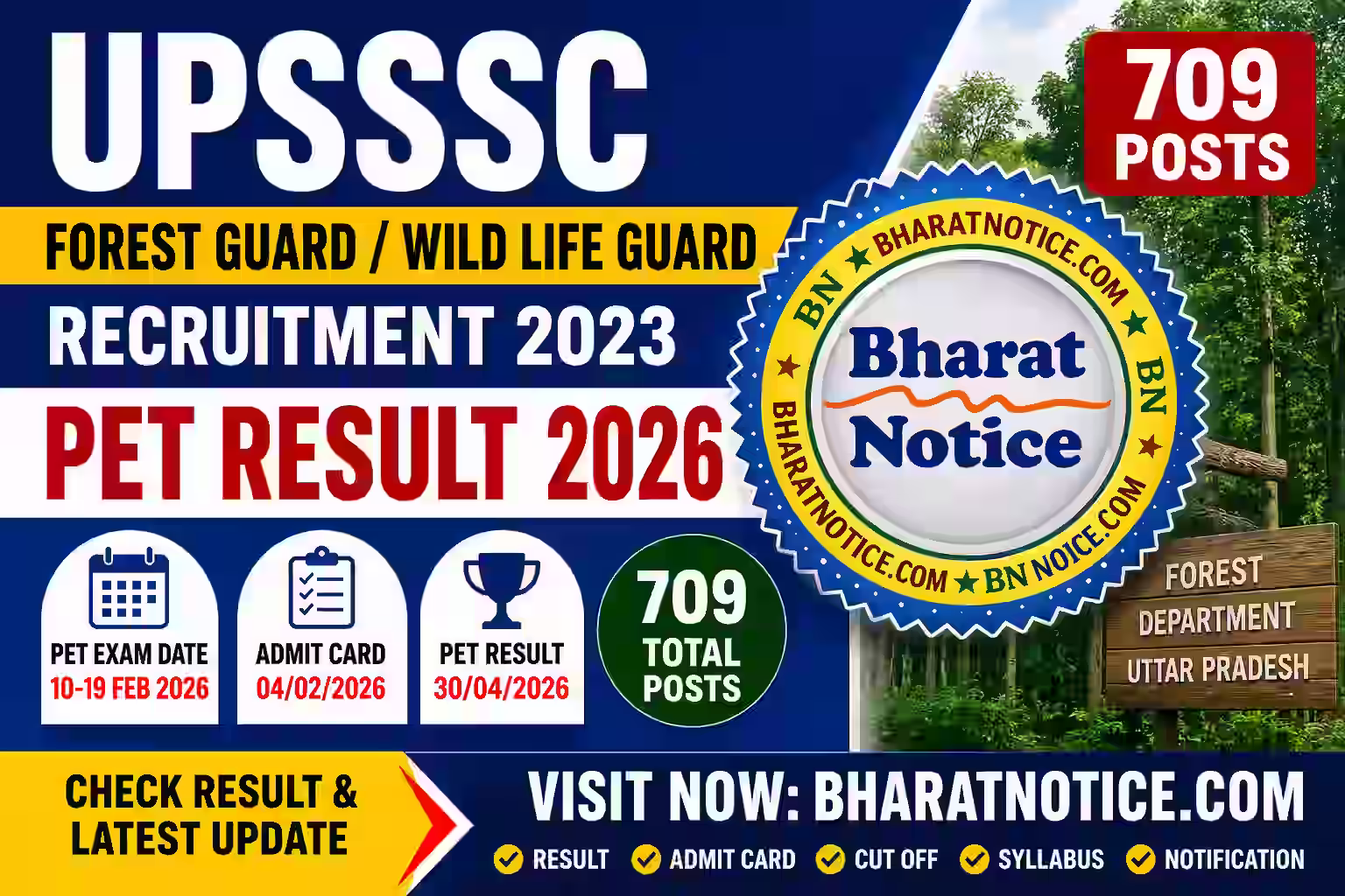 UPSSSC Forest Guard & Wildlife Guard Recruitment 2026